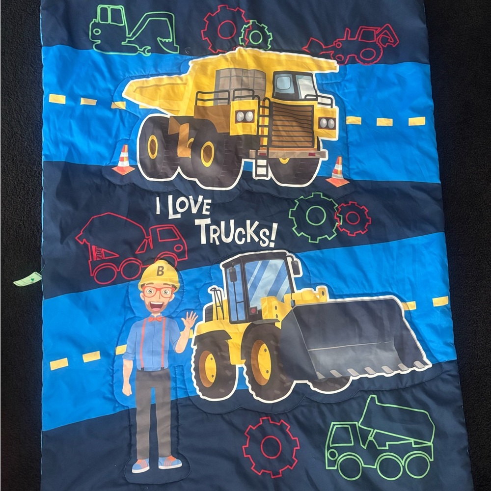 Blippi Excavater construction toddler comforter